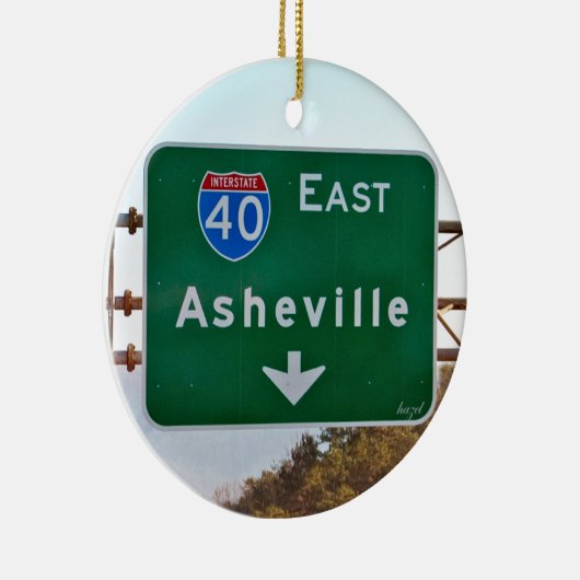 Asheville Kerstornament, North Carolina Keramisch Ornament (Rechts)