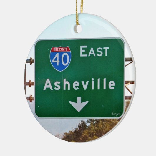 Asheville Kerstornament, North Carolina Keramisch Ornament (Links)
