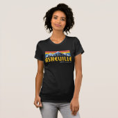 Asheville Mountains Retro Vintage T-Shirt (Voorkant volledig)