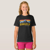 Asheville Mountains Retro Vintage T-Shirt (Voorkant volledig)