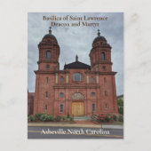 Asheville NC Basiliek van Saint Lawrence Briefkaart (Voorkant)