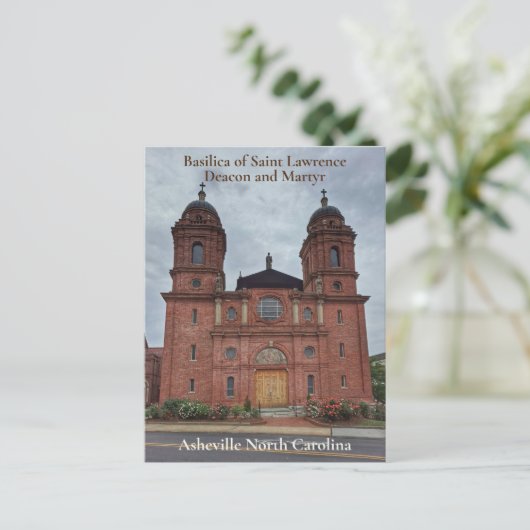 Asheville NC Basiliek van Saint Lawrence Briefkaart (Staand voorkant)