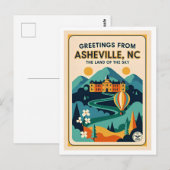 Asheville NC Het Land van de Hemel Briefkaart (Voorkant / Achterkant)