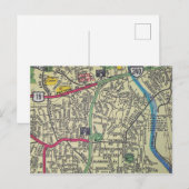 Asheville, NC  Map Briefkaart (Voorkant / Achterkant)