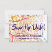 Asheville, NC  Map Save The Date (Voorkant)
