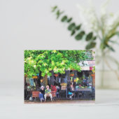 Asheville NC Outdoor Cafe Briefkaart (Staand voorkant)