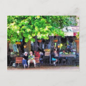 Asheville NC Outdoor Cafe Briefkaart (Voorkant)