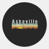 Asheville Nc Ronde Sticker (Voorkant)