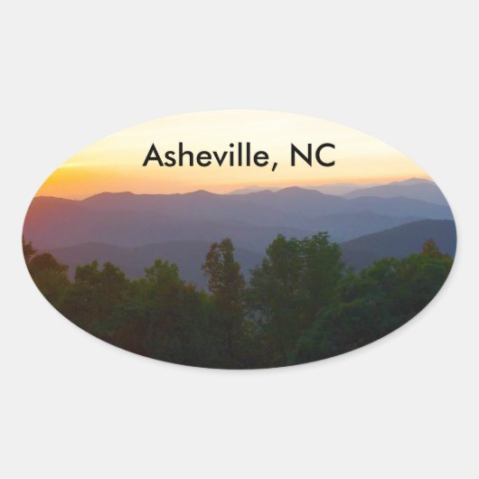 Asheville, NC Sticker (Voorkant)