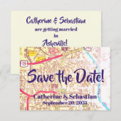 Asheville, NC Vintage kaart (Voorkant / Achterkant)