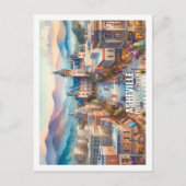 Asheville North Carolina Beroemde Plaats waterverf Briefkaart (Voorkant)