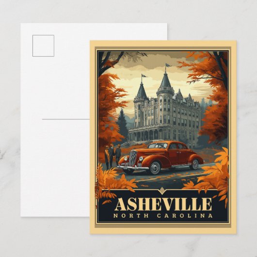 Asheville, North Carolina Briefkaart (Voorkant / Achterkant)