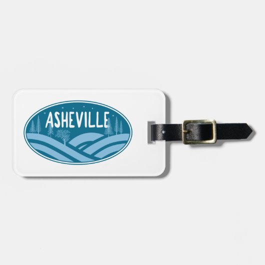 Asheville North Carolina buitendeuren Bagagelabel (Voorkant horizontaal)