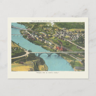  Asheville North Carolina Franse Broad River Briefkaart