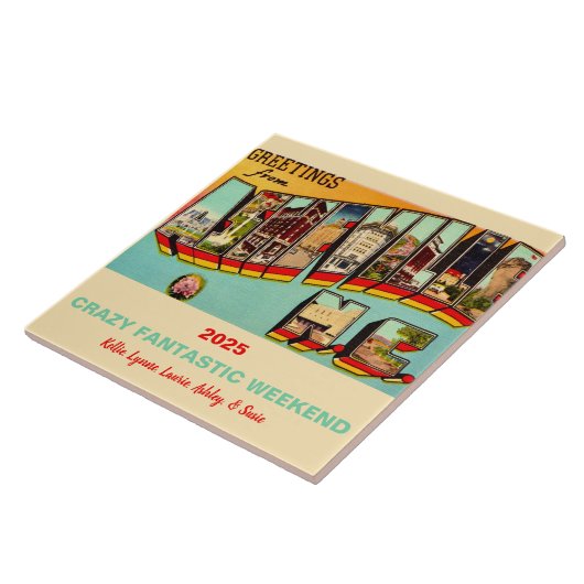 Asheville North Carolina Geheugenstegel Tegeltje (Zijkant)