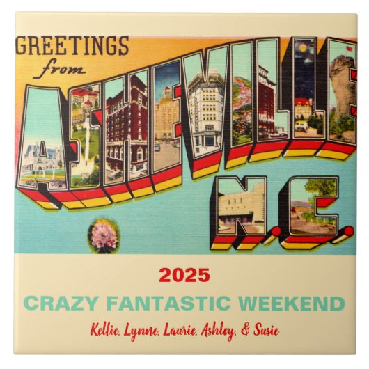 Asheville North Carolina Herinneringstegel Tegeltje (Voorkant)