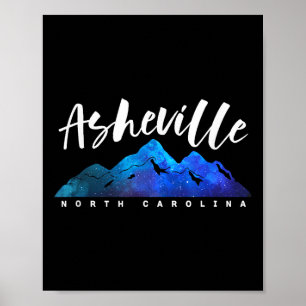 Asheville North Carolina Kamperen Wandelen Skiën F Poster