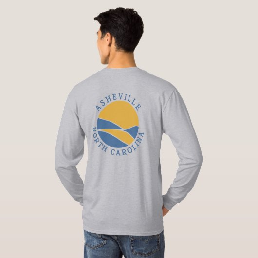 Asheville North Carolina Long-sleeve T-shirt (Achterkant volledig)