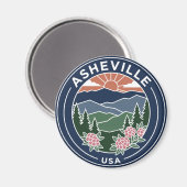 Asheville North Carolina Magneet (Voorkant / Achterkant)