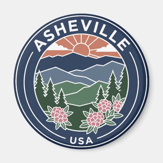 Asheville North Carolina Magneet (Voorkant)