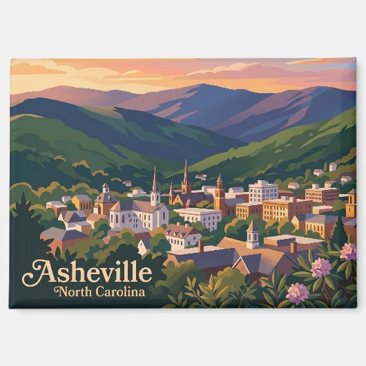 Asheville North Carolina Magneet (Voorkant)