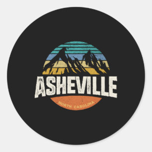Asheville North Carolina Mountain Ronde Sticker