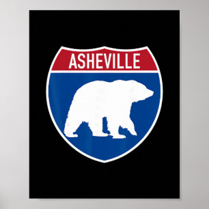 Asheville North Carolina Nc Interstate Snelweg Roa Poster