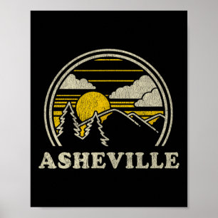 Asheville North Carolina Nc T-shirt vintage wandel Poster