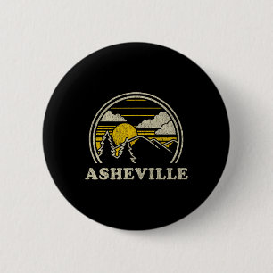 Asheville North Carolina Nc T-shirt Vintage Wandel Ronde Button 5,7 Cm