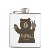 Asheville North Carolina Peace Beer Heupfles (Voorkant)