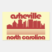 Asheville, North Carolina Rechthoekige Sticker (Voorkant)