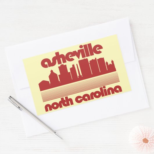 Asheville, North Carolina Rechthoekige Sticker (Envelop)