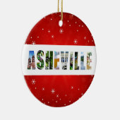 Asheville North Carolina Reisfoto's Kerstmis Keramisch Ornament (Rechts)