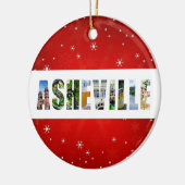 Asheville North Carolina Reisfoto's Kerstmis Keramisch Ornament (Links)