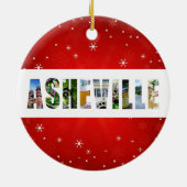 Asheville North Carolina Reisfoto's Kerstmis Keramisch Ornament (Achterkant)