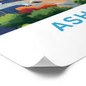 Asheville North Carolina Reisprint Poster (Hoek)