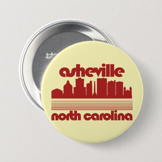 Asheville, North Carolina Ronde Button 7,6 Cm (Voorkant /achterkant)