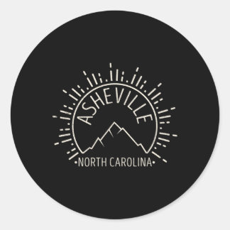 Asheville North Carolina Ronde Sticker