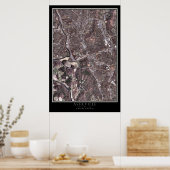 Asheville North Carolina Satellite Poster Map (Keuken)