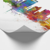 Asheville North Carolina Skyline Cadeaupapier (Hoek)