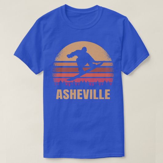 Asheville North Carolina Snowboarding  NC 8 T-shirt (Design voorkant)