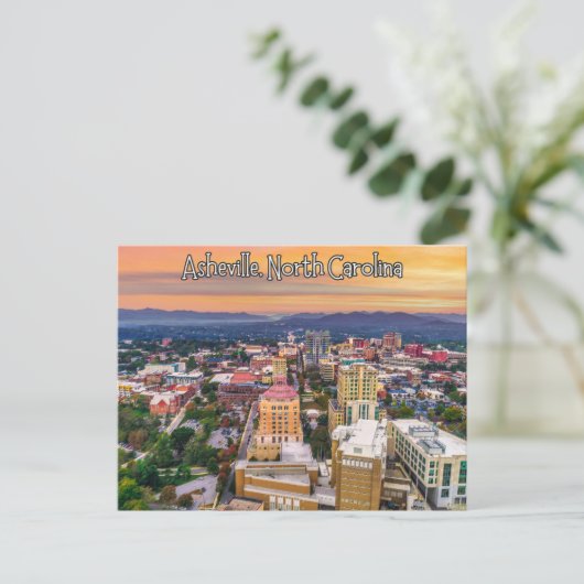 Asheville North Carolina Sunset Briefkaart (Staand voorkant)