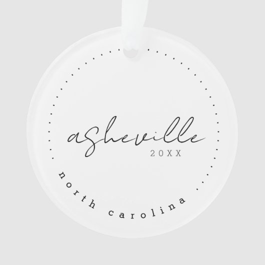Asheville North Carolina Travel USA Simple Ornament (voorkant)