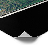 Asheville North Carolina van de Ruimtesatellietkaa Poster (Hoek)