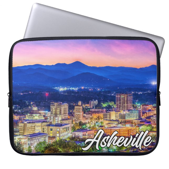Asheville, North Carolina, Verenigde Staten Laptop Sleeve (Voorkant)