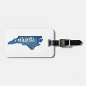 Asheville North Carolina Wood Grain Bagagelabel (Voorkant horizontaal)