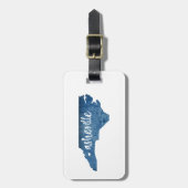 Asheville North Carolina Wood Grain Bagagelabel (Voorkant verticaal)