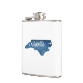 Asheville North Carolina Wood Grain Heupfles (Links)