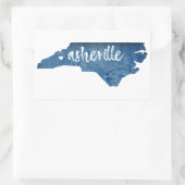 Asheville North Carolina Wood Grain Rechthoekige Sticker (Tas)