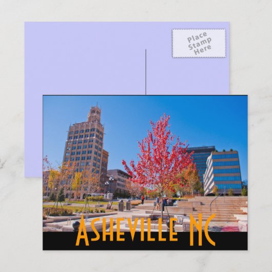 Asheville NV Briefkaart (Voorkant / Achterkant)